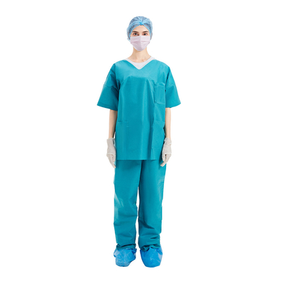 Geduldige 50gsm-Verpleegster Disposable Scrub Suits S/M/L/XL/XXL/XXXL/XXXXL