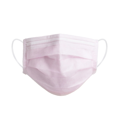 Roze Beschikbaar niet Geweven Masker van het Stoffengezicht 3 Laag In te ademen niet Geweven Meltblown